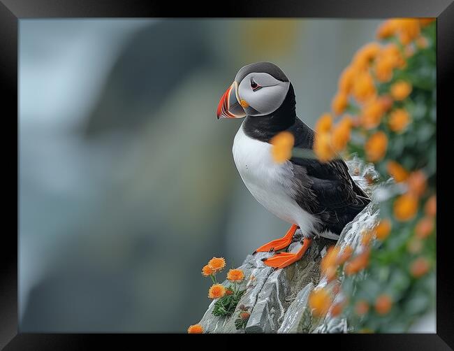 Puffin Framed Print by Steve Smith