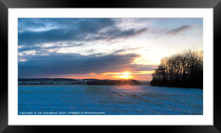 Winter Sunset Framed Mounted Print by Ian Donaldson