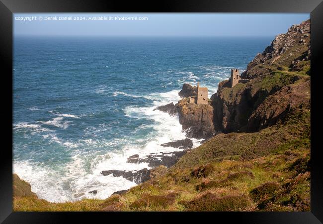 The Crowns, Botallack, St. Just, Cornwall Framed Print by Derek Daniel