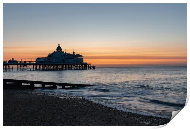 Sunrise over Eastbourne Pier, East Sussex, England Print by Dave Collins