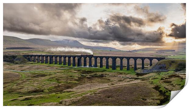 Ribblehead Viaduct Steam Train Print by Apollo Aerial Photography