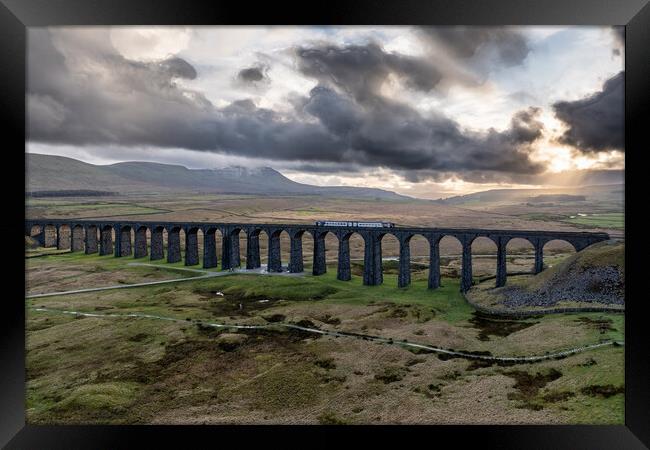  Ribblehead Viaduct Yorkshire Dales Framed Print by Apollo Aerial Photography