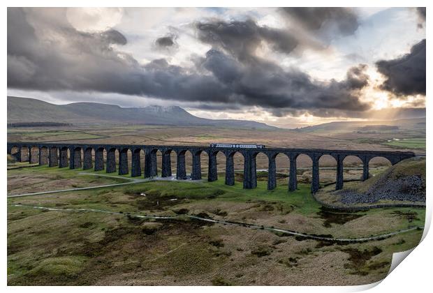  Ribblehead Viaduct Yorkshire Dales Print by Apollo Aerial Photography