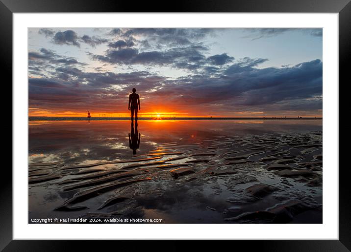 Sunset from Crosby Beach Framed Mounted Print by Paul Madden