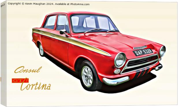 Ford Consul Cortina GT Mk1 1964 Canvas Print by Kevin Maughan