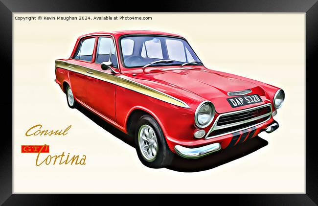 Ford Consul Cortina GT Mk1 1964 Framed Print by Kevin Maughan