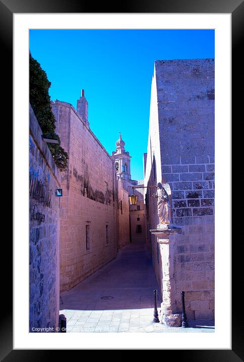 Mdina Side Street, Malta Framed Mounted Print by Graham Lathbury
