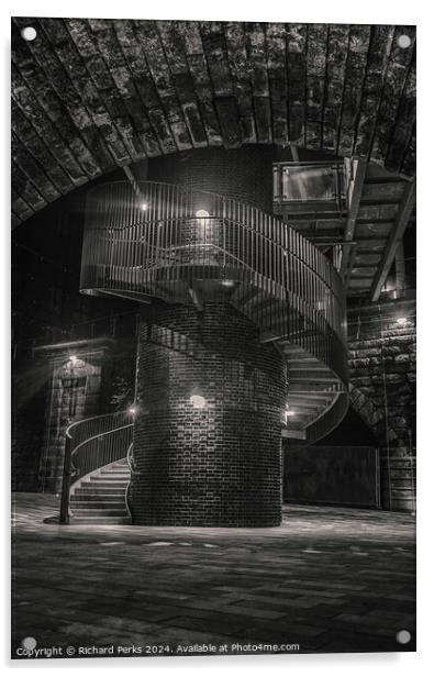 Stone Spiral Staircase - Leeds Citycentre Acrylic by Richard Perks