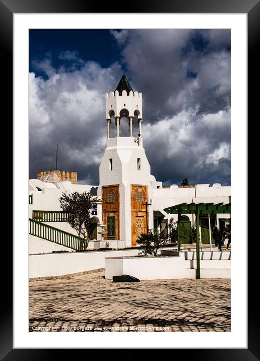 Tunis village on the Habour  Framed Mounted Print by Holly Burgess