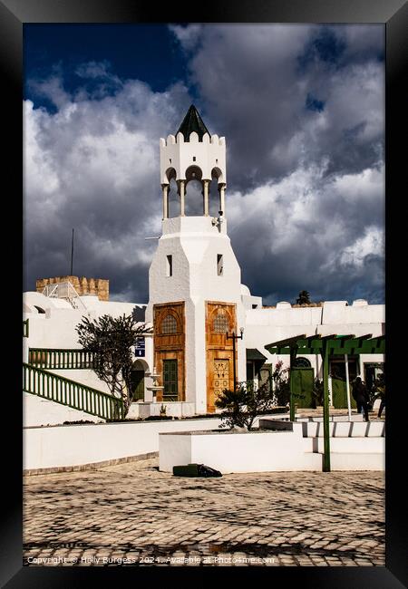 Tunis village on the Habour  Framed Print by Holly Burgess