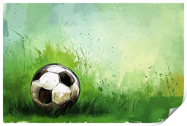 A background for a big game of soccer event. Print by Michael Piepgras