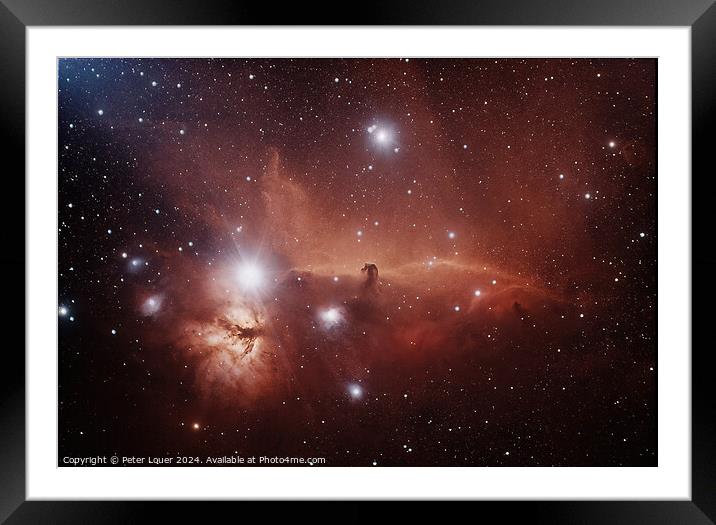 The Horsehead Nebula Framed Mounted Print by Peter Louer