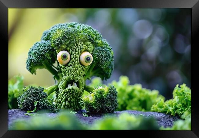 A horrible monster made from broccoli. Framed Print by Michael Piepgras