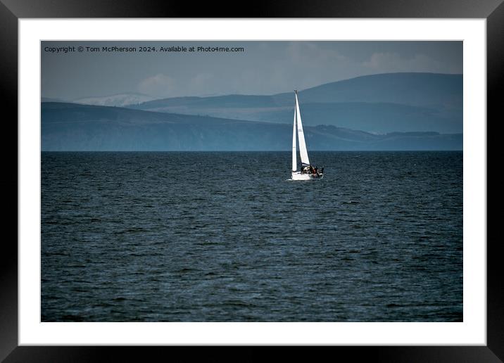 Alone at Sea Framed Mounted Print by Tom McPherson