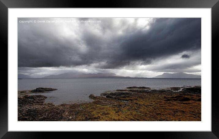 Storm clouds over Loch Hourn Framed Mounted Print by Derek Daniel