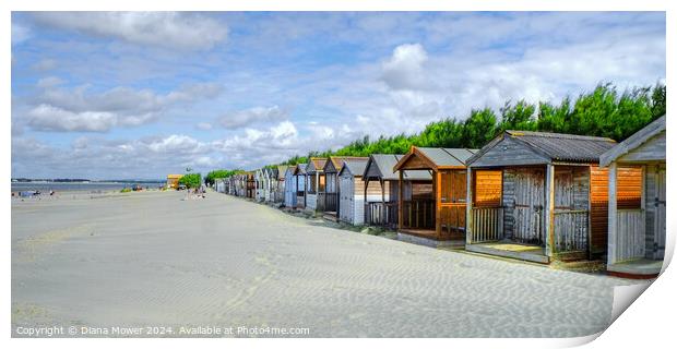 West Wittering beach Huts   Print by Diana Mower