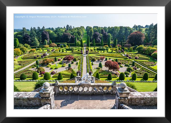 Drummond Castle Gardens, Perthshire, Scotland Framed Mounted Print by Angus McComiskey