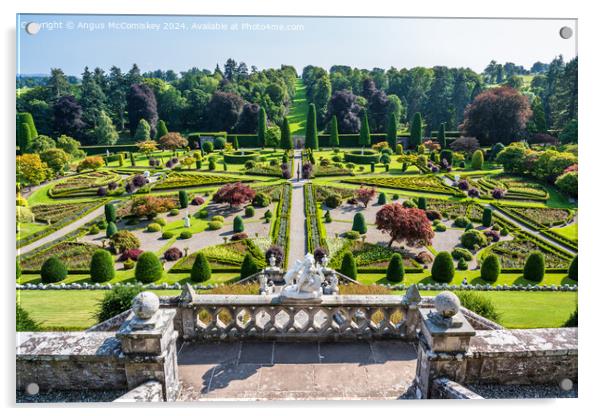 Drummond Castle Gardens, Perthshire, Scotland Acrylic by Angus McComiskey