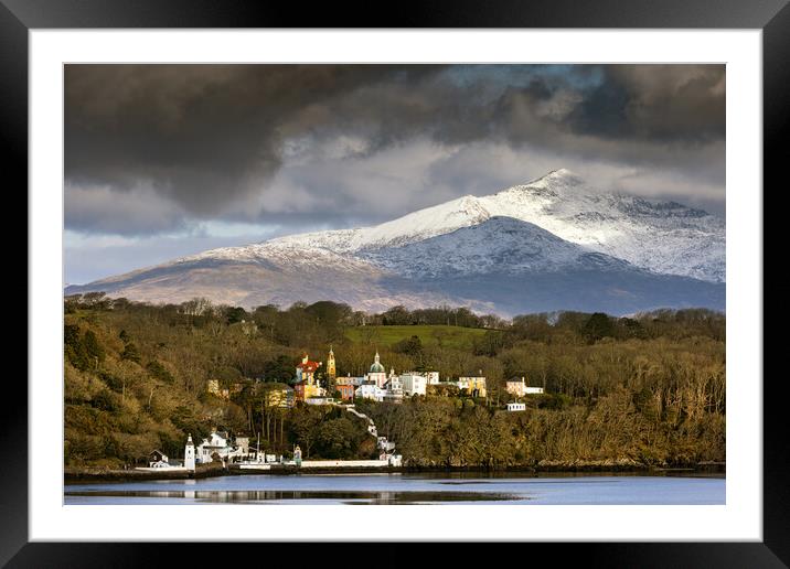 Portmeirion and Yr Wyddfa Framed Mounted Print by Rory Trappe