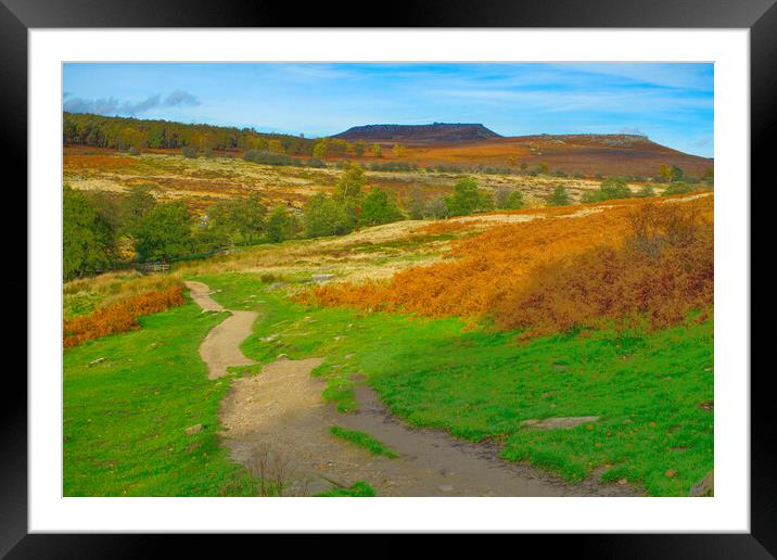 Footpath To Higger Tor Framed Mounted Print by Alison Chambers
