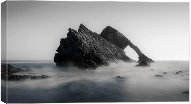 Bow Fiddle Rock Black and White Canvas Print by Anthony McGeever