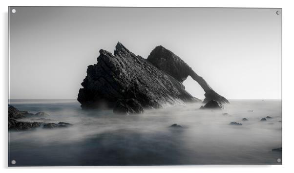 Bow Fiddle Rock Black and White Acrylic by Anthony McGeever