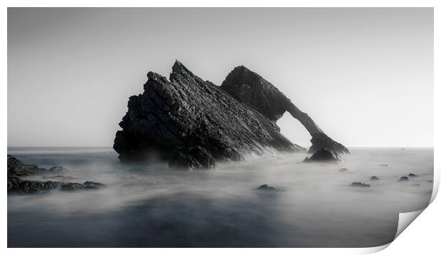 Bow Fiddle Rock Black and White Print by Anthony McGeever