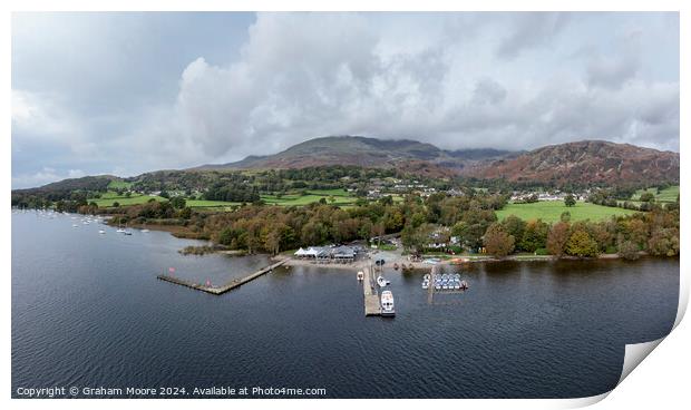 Coniston Water leisure centre Print by Graham Moore
