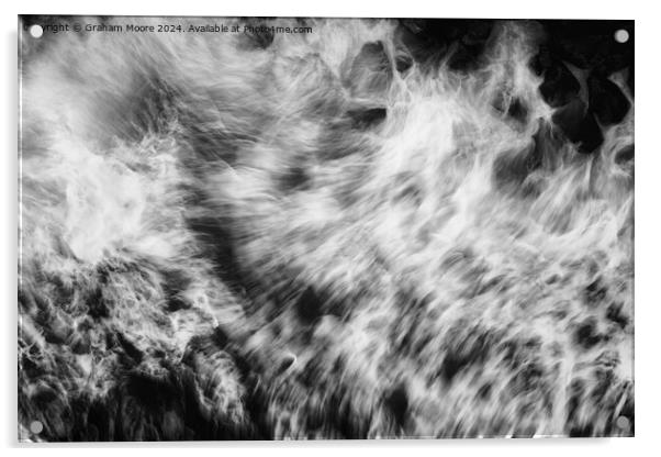 Waves crashing blurred motion Acrylic by Graham Moore