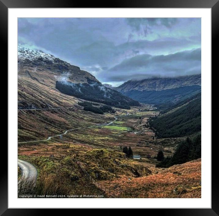 Scottish Mountain Framed Mounted Print by David Bennett