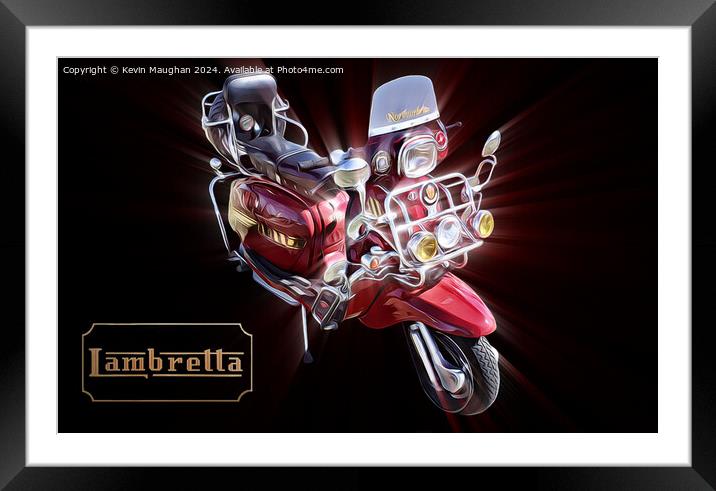 Lambretta Scooter Framed Mounted Print by Kevin Maughan