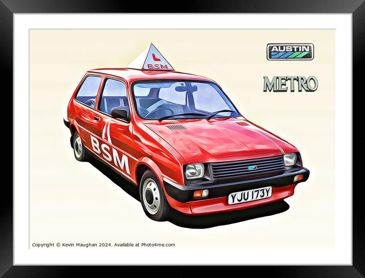 Austin Metro BSM Driving School Framed Mounted Print by Kevin Maughan