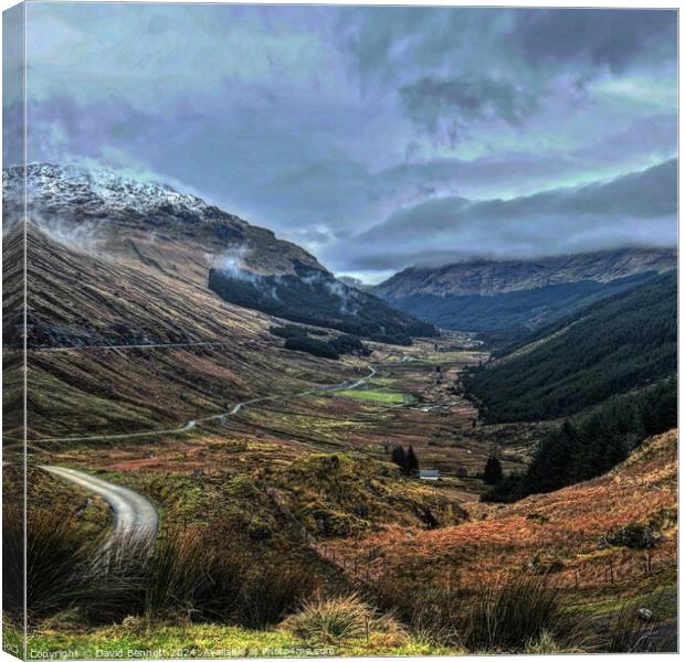 Rest and be Thankful Scotland Canvas Print by David Bennett