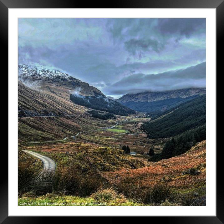 Rest and be Thankful Scotland Framed Mounted Print by David Bennett
