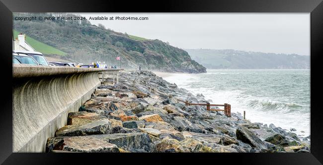 The Sea Defenses At Beesands Framed Print by Peter F Hunt