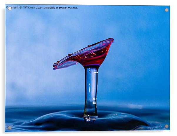 Water drop collision Acrylic by Cliff Kinch