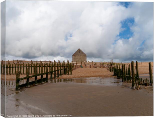 The remains of the Mary Stanford Lifeboat House in Rye. Canvas Print by Mark Ward