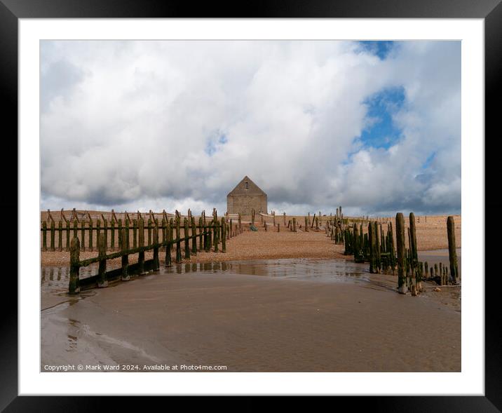 The remains of the Mary Stanford Lifeboat House in Rye. Framed Mounted Print by Mark Ward