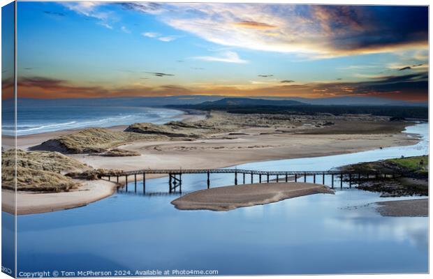 The Old Footbridge at Lossiemouth Canvas Print by Tom McPherson