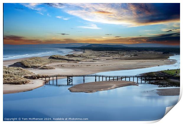 The Old Footbridge at Lossiemouth Print by Tom McPherson