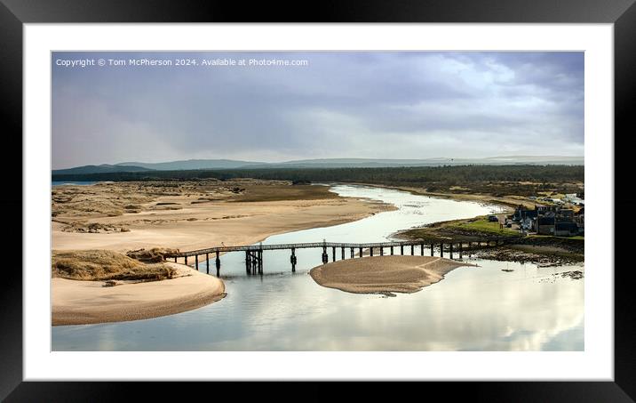 The old footbridge at Lossiemouth Framed Mounted Print by Tom McPherson