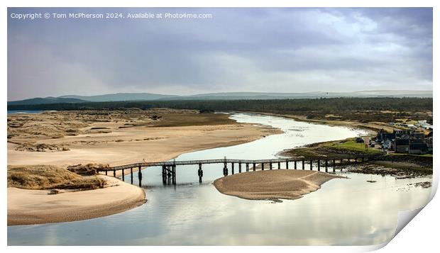 The old footbridge at Lossiemouth Print by Tom McPherson