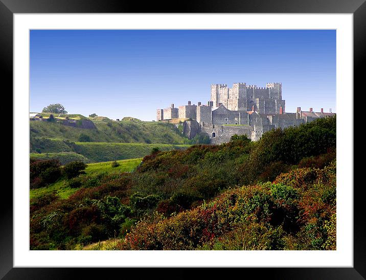 Dover Castle, Kent Framed Mounted Print by Derek Vines