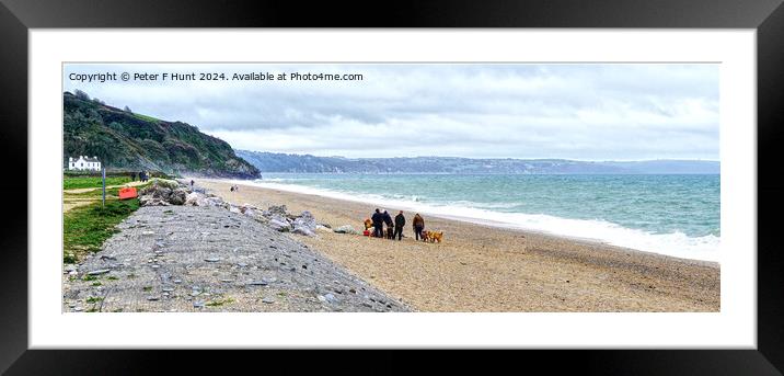 The Beach At Beesands South Devon Framed Mounted Print by Peter F Hunt