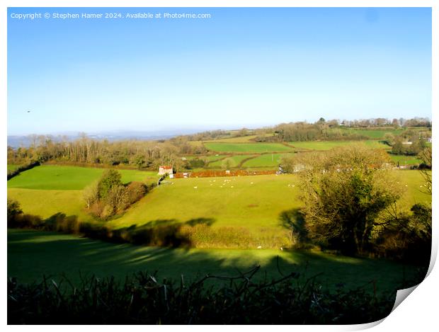 Across the Valley Print by Stephen Hamer