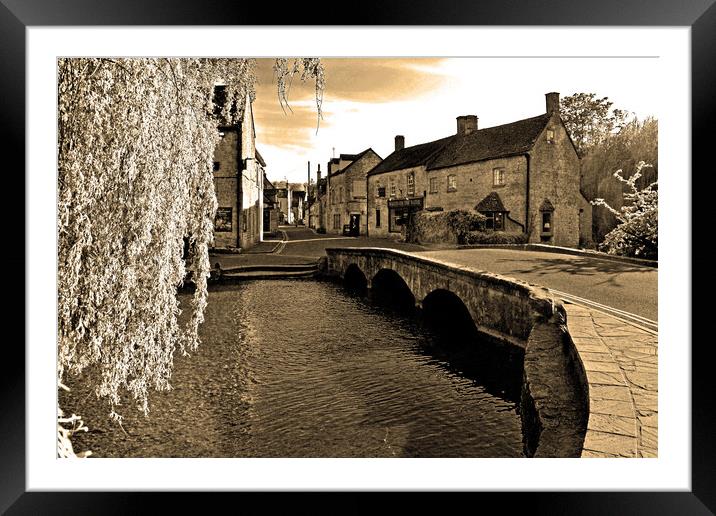 Bourton on the Water Cotswolds England UK Framed Mounted Print by Andy Evans Photos