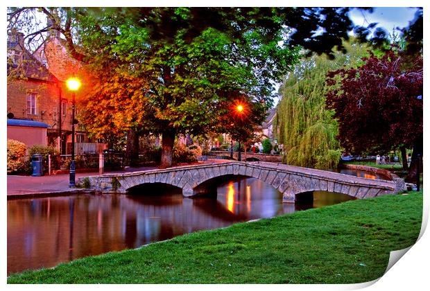 Bourton On The Water Cotswolds England Print by Andy Evans Photos