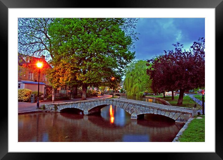 Bourton On The Water Cotswolds England Framed Mounted Print by Andy Evans Photos