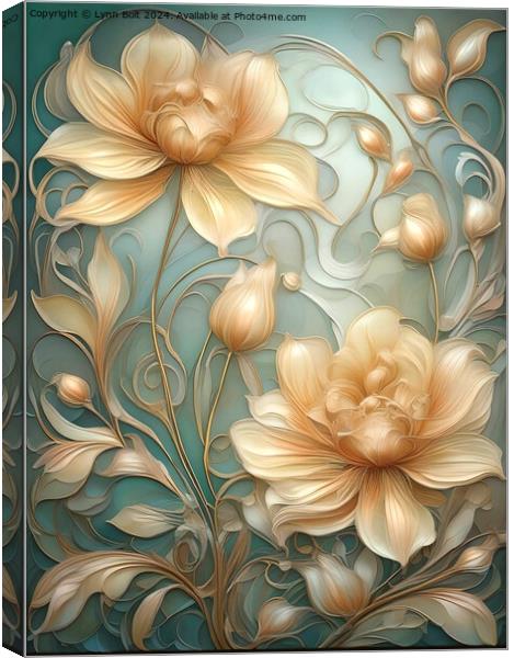 Flowers Art Nouveau Style Canvas Print by Lynn Bolt