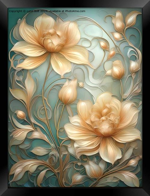 Flowers Art Nouveau Style Framed Print by Lynn Bolt